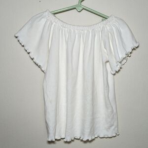 3 for $10 Bundle Sale! Hannah Kate Off Shoulder White Cotton Top Girls Size 4